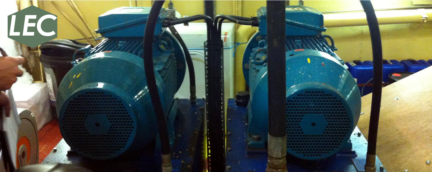 Rescue davit hydraulic power packs fitted onboard customers North Sea supply & stand/by vessel.